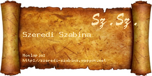 Szeredi Szabina névjegykártya